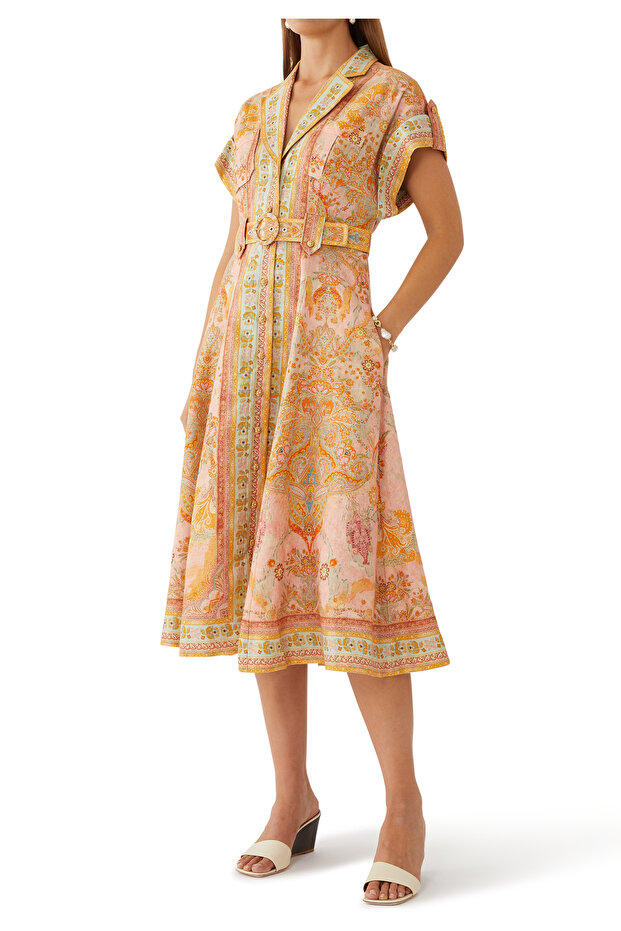 Akasya Midi Gömlek Elbise - 5