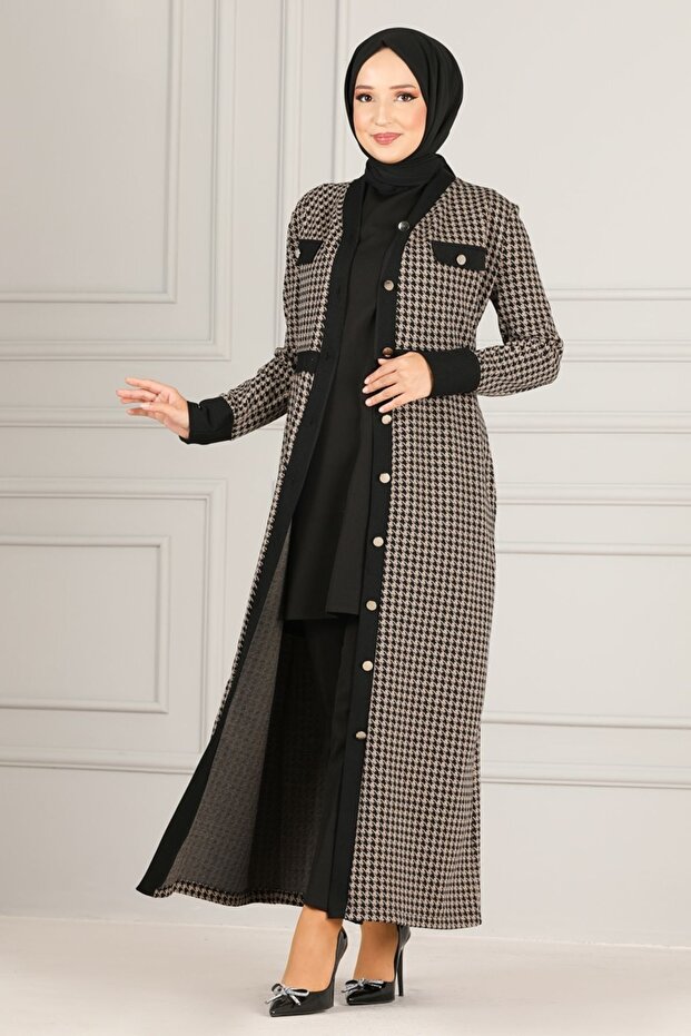 Mink Buttoned Cap - Nya2639 - 1