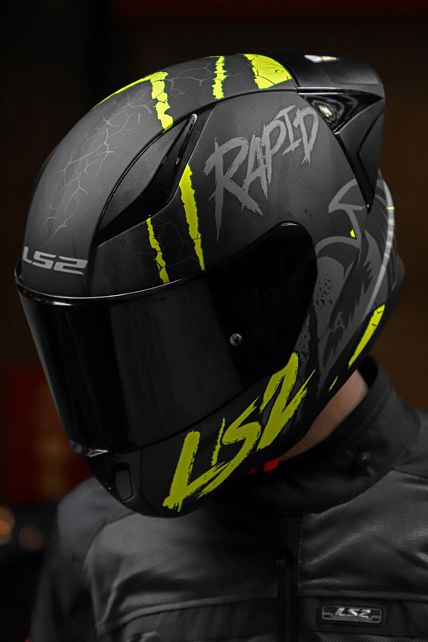 Rapıd 2 Race Raven Mat Siyah-gri-neon Sarı Kask - 6