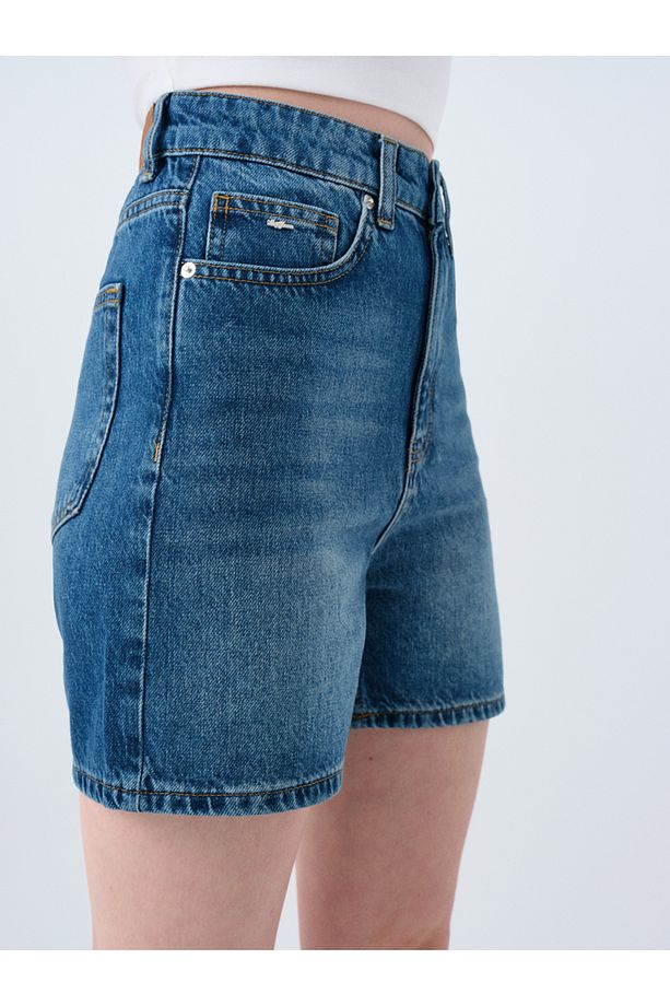 Regular Fit Kadın jean Şort - 6