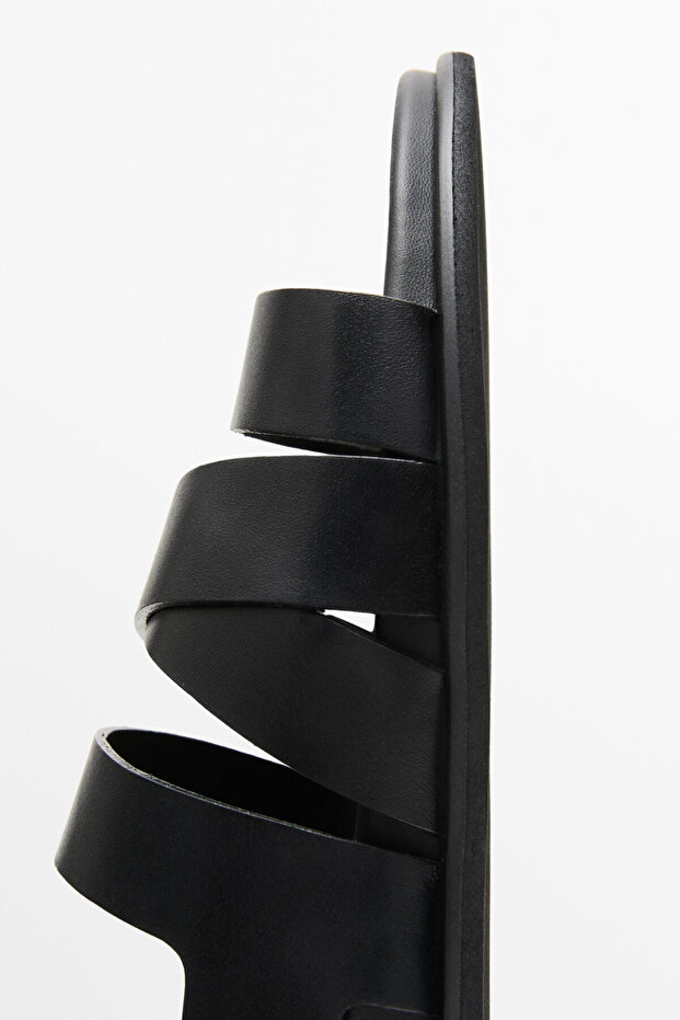 Napa bantlı sandalet - 4