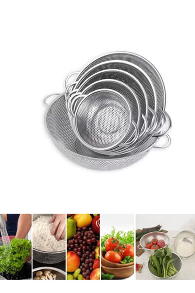 Set of 6 strainers in different sizes - 1