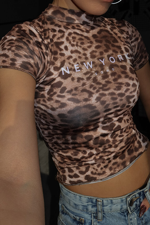 Candy Leopar Crop - 3