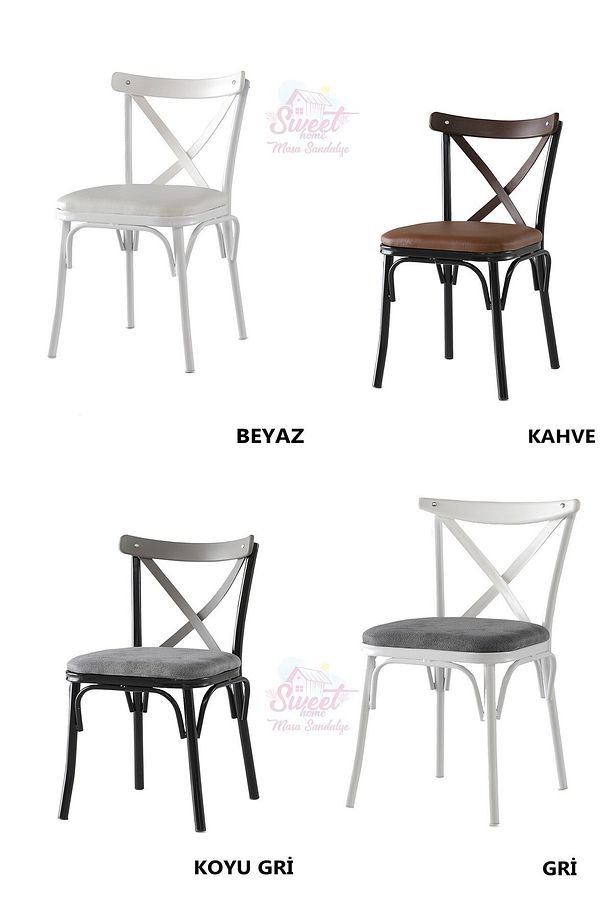 Yanlardan Açılır Yakamoz Dişbudak  Masa Topkapı Ayak 4 Ad Çapraz Sandalye 1 Ad Çapraz Bench Sandalye - 6