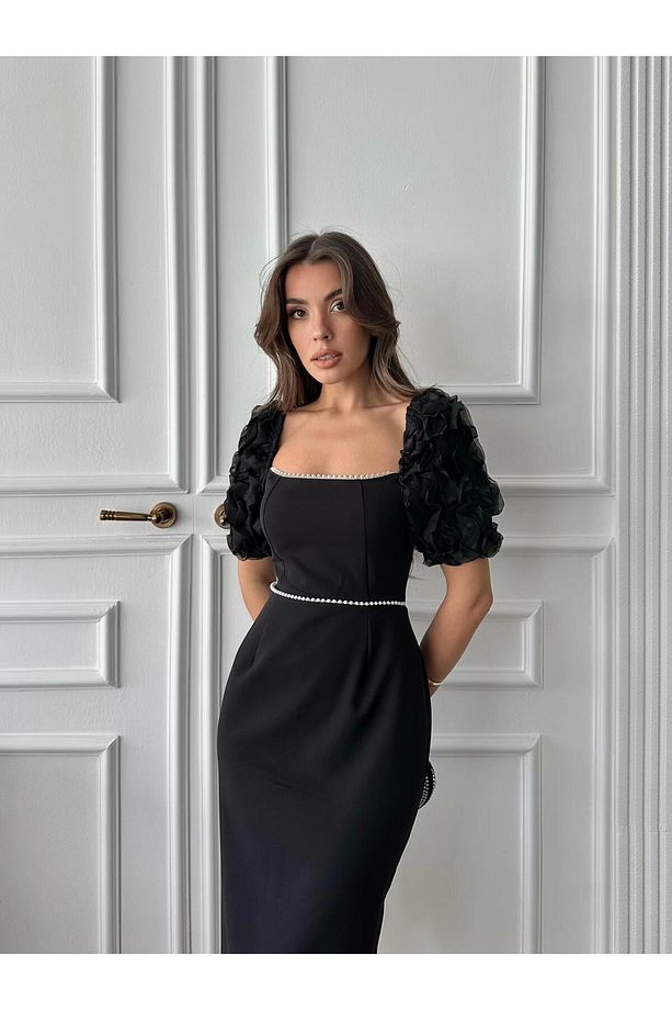 Lisa Inci Detay Midi Elbise - 2