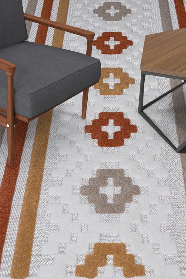 Qavalli Sisal Krem Yumuşak Doku Salon Oturma Odası Mutfak Çocuk Odası Halısı - 2