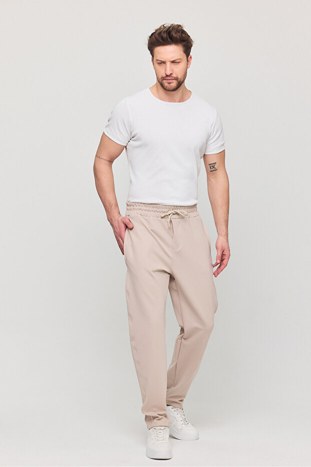 Men's Slim Fit Elastic Waist Drawstring Lycra Comfortable Jogger Pants - 6