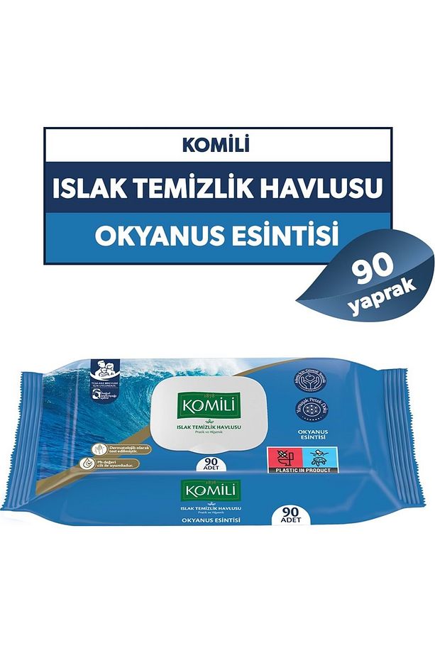 Islak Havlu Mendil 90 Yaprak Karma 2 Li Set (OKYANUS ESİNTİSİ-GÜL KOKULU) 180 Yaprak - 4