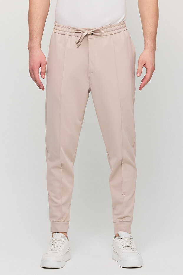 Men's Slim Fit Elastic Waist Drawstring Zippered Lycra Comfortable Jogger Pants