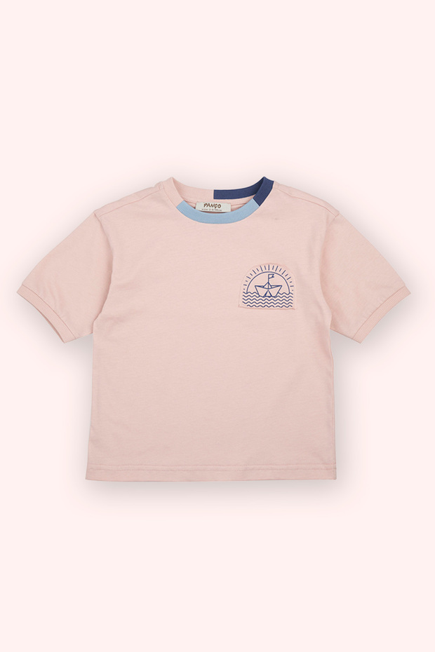 Baby Boy Short Sleeve Pink T-Shirt
