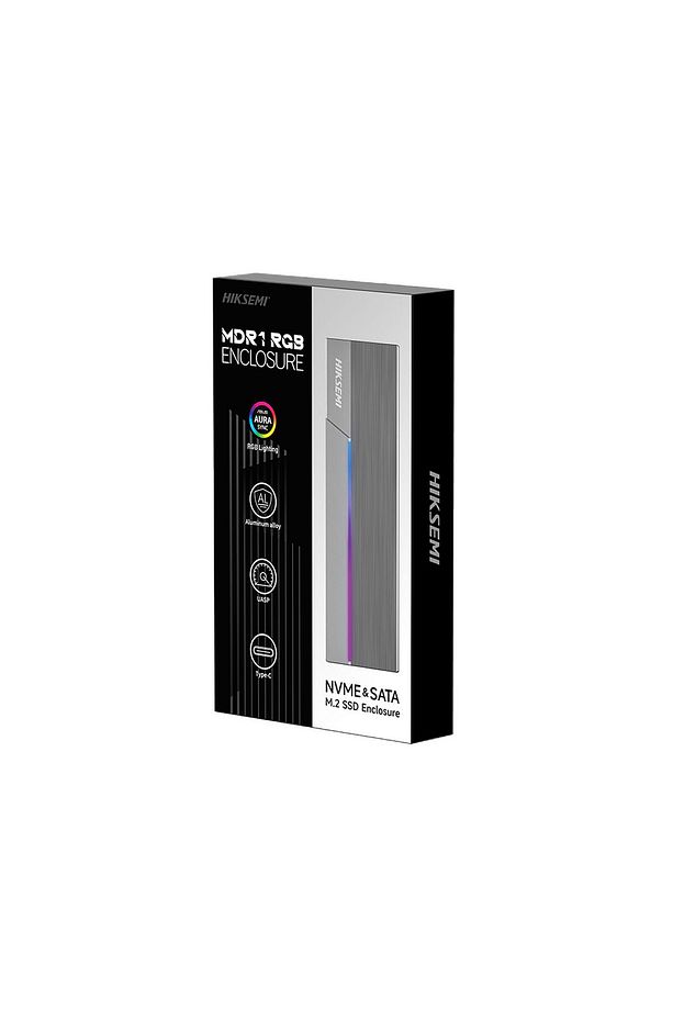 MDR1 USB 3.2 Type-C AURA SYNC RGB M.2 NVME SATA Protocol 10Gbps Taşınabilir HDD Kutusu - 3
