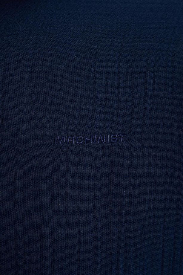 Erkek Basic Uzun Kollu Cotton Lacivert Mavi Gömlek - 2
