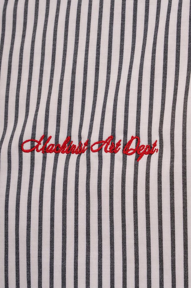 Erkek Stripe Oversize Siyah Striped Gömlek - 2