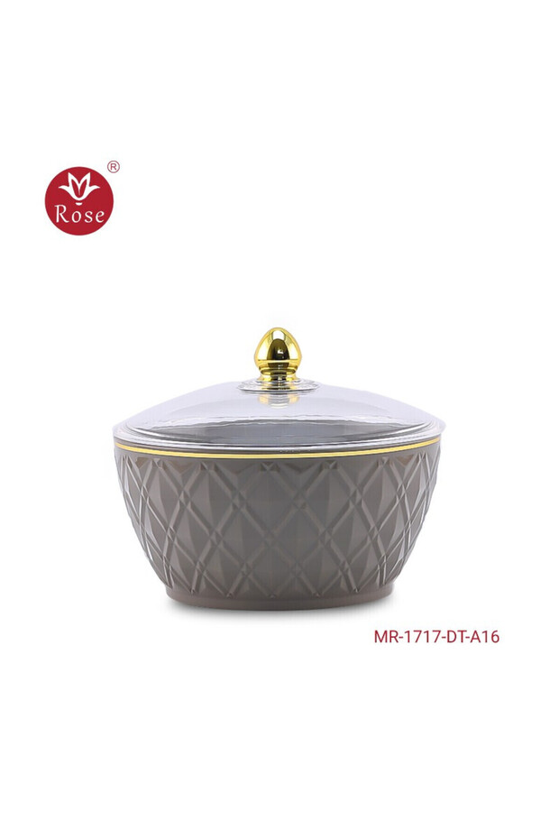 Mr-1717-وعاء تمر مع غطاء روز (7*14)سم
