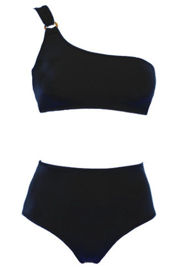 Tokalı Bikini Üst Yüksek Bel Alt Bıkını Takım Db200564bt - 1