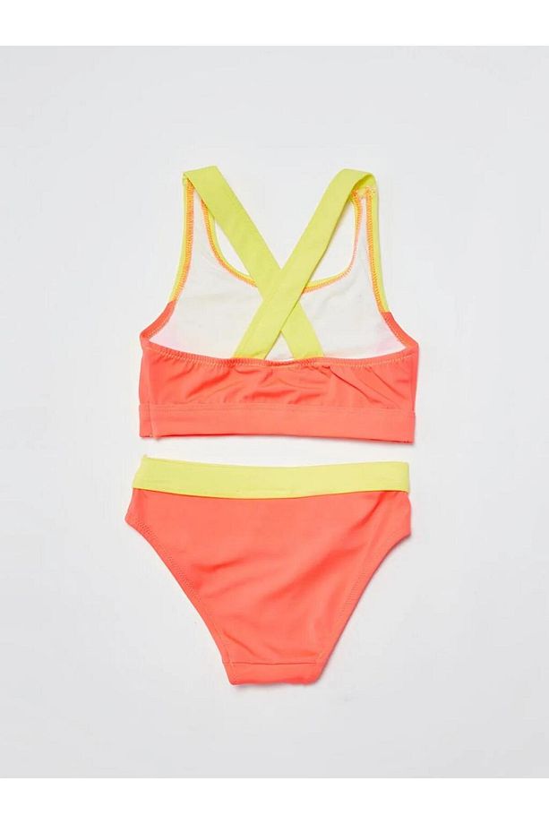 Turuncu Sarı Kız Çocuk Bikini Takım Db200745bt - 2