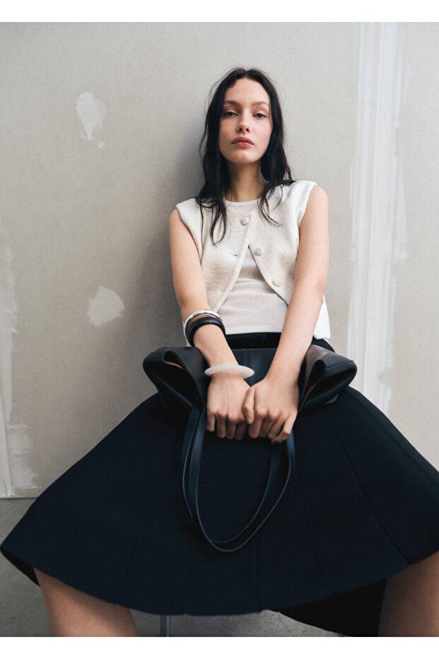 Düğmeli tüvit yelek - 6