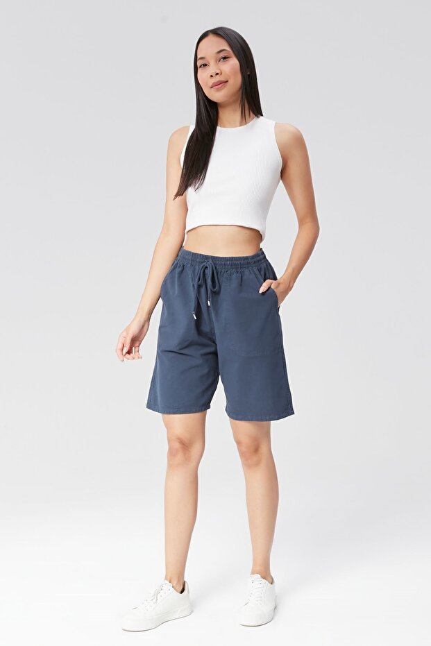 Women Beekeeper Explainer Beach Chino- Blue, High Waist, Mixed Factory Options