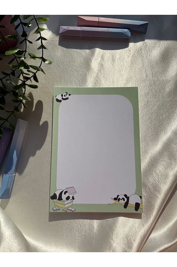 A5 Panda Desenli Notepad - Not Defteri - Bloknot - 4