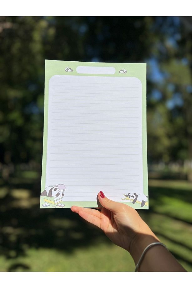 A4 Panda Desenli Notepad - Not Defteri - Bloknot - 3