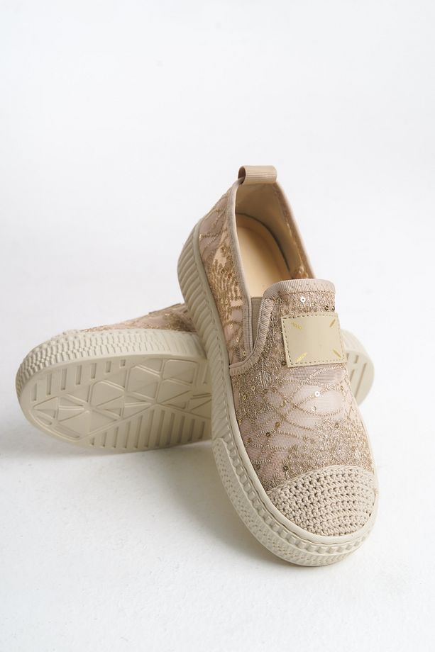 Kadın Yüksek Taban File Dantel Sneaker Günlük Spor Ayakkabı Nastiya - 5