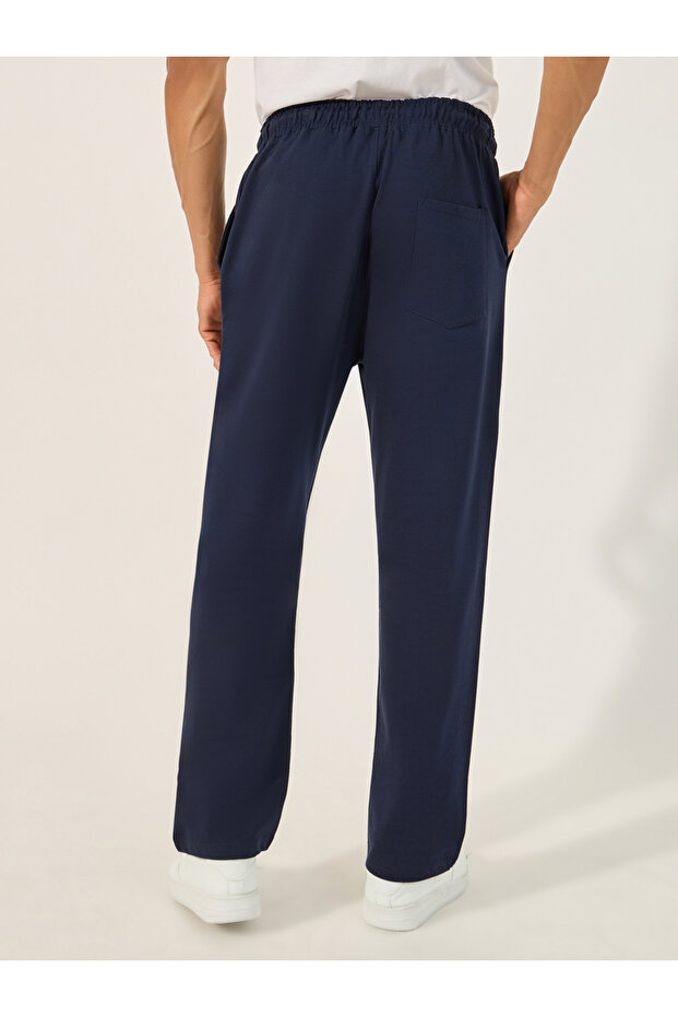 بنطال رياضي سادة بقصة مستقيمة مع جيب جانبي - 4