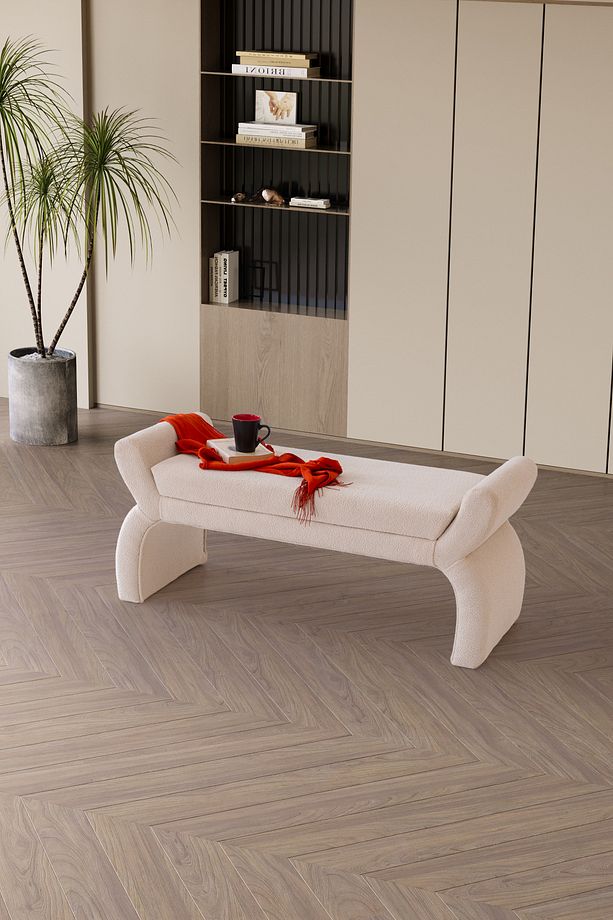 Zenn Coco Kumaşlı Modern Bench Puf - 1