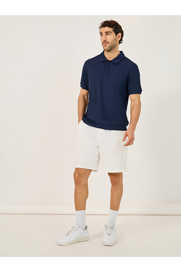 شورت سادة متوسط الارتفاع بقصّة عادية - 2