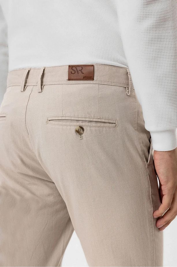 REGULAR (RAHAT) KALIP NORMAL BEL NORMAL PAÇA PAMUKLU KETEN PANTOLON - 4