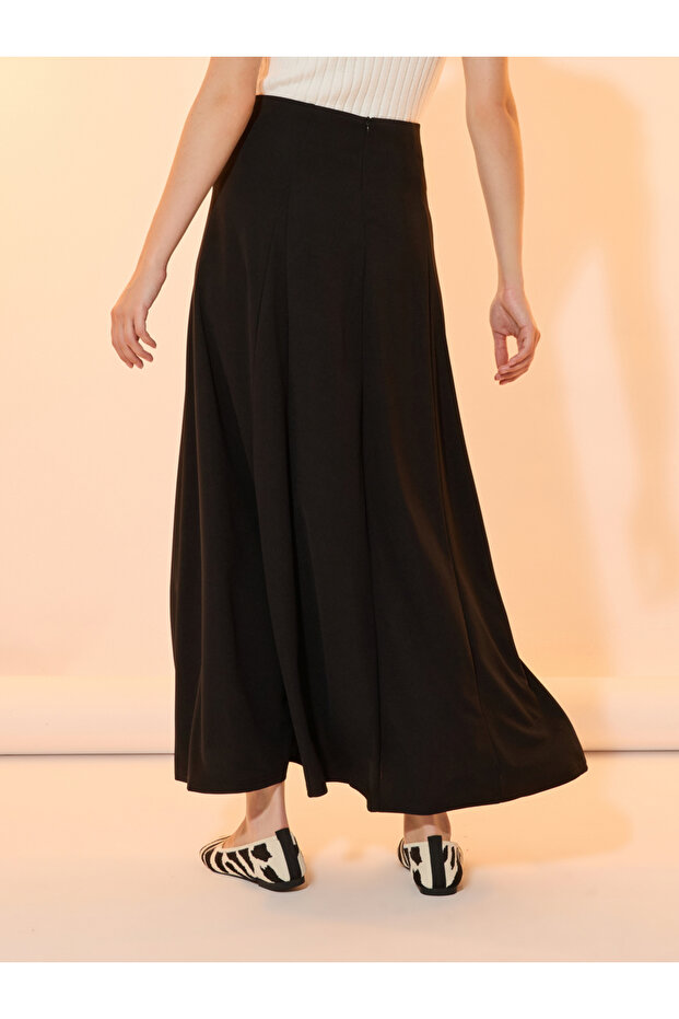 تنورة ماكسي سادة بتصميم A - 4