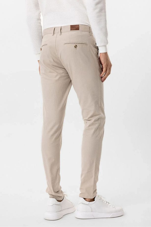REGULAR (RAHAT) KALIP NORMAL BEL NORMAL PAÇA PAMUKLU KETEN PANTOLON - 5