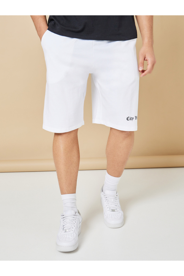 City Vibes Print Oversized Shorts