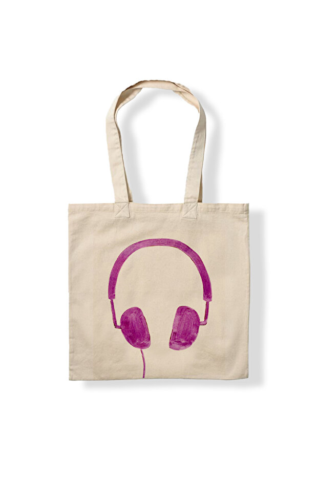 Headphone Patterned Cloth Bag