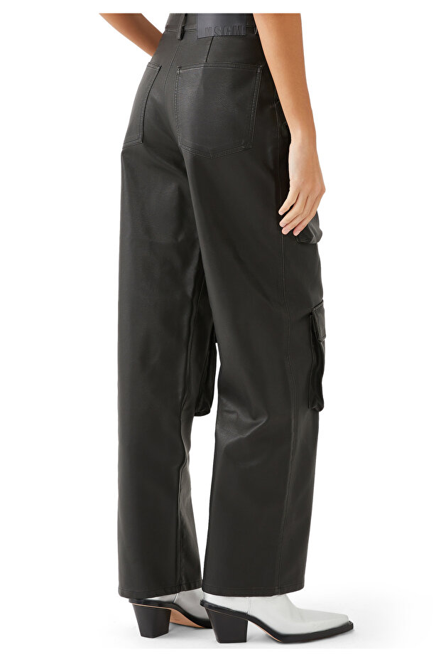 Suni Deri Cargo Pantolon - 3