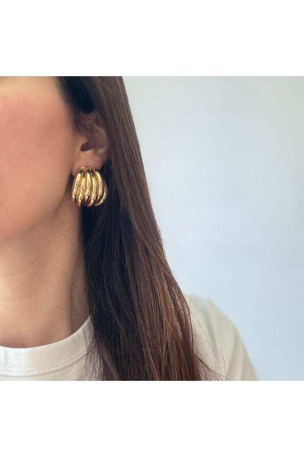 Çelik 6 halkalı küpe - 7