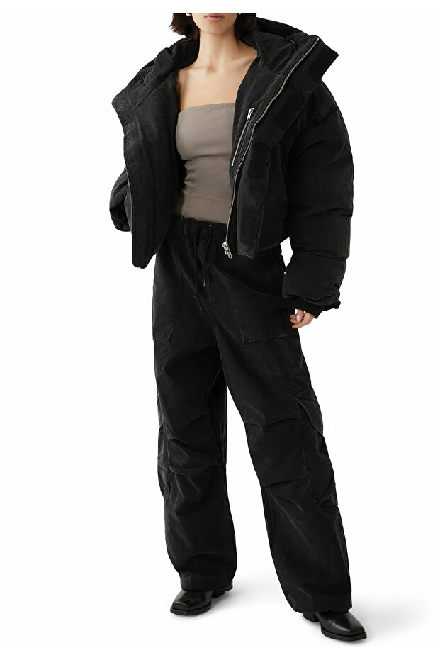 Kapüşonlu Şişme Mont - 2