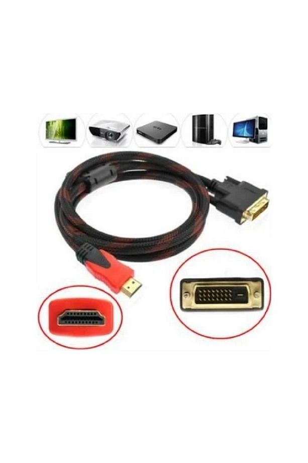 Hdmi To Dvi 24+1 Çevirici Dönüştürücü Monitör Kablosu 1.5 Metre Dual Link DVI-D (24+1) Konnektörlü - 3
