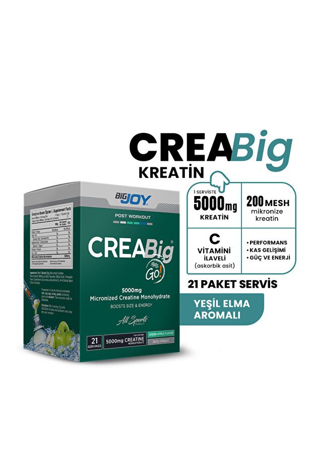 Kreatin Go Creatine Monohydrate 21 Adet Saşe %100 Mikronize Creabig Amino Asit - 2