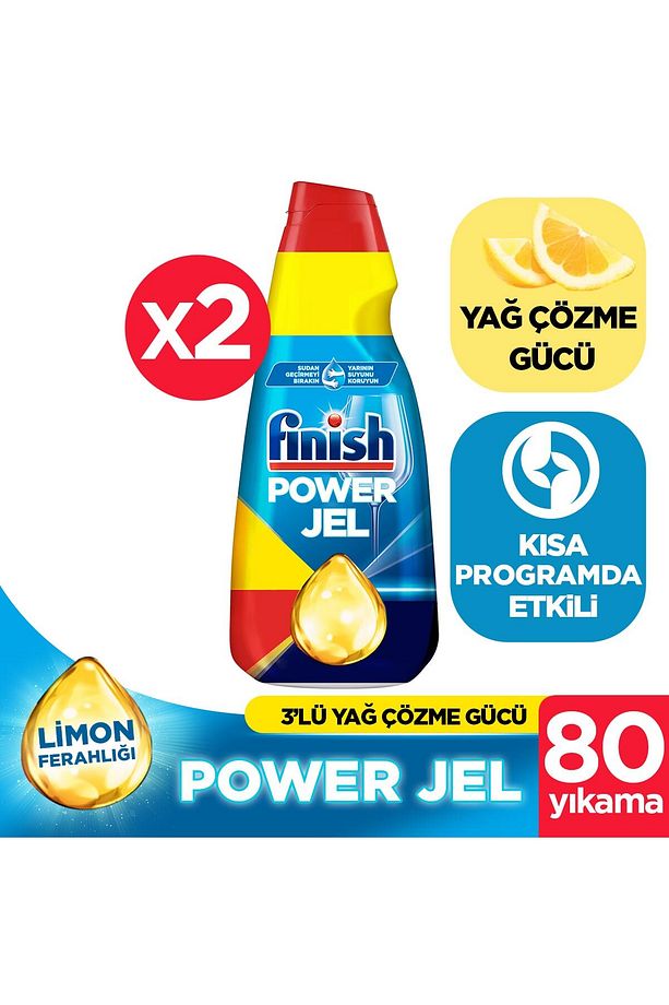 Hepsi Bir Arada Bulaşık Makinesi Deterjanı Sıvı Jel Limon 2000 ml (1000 ML X 2'Lİ) - 1