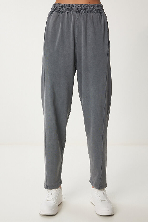 Damen-Trainingsanzug-Set aus Baumwolle mit geräuchertem, verblasstem Effekt BF00101 - 6