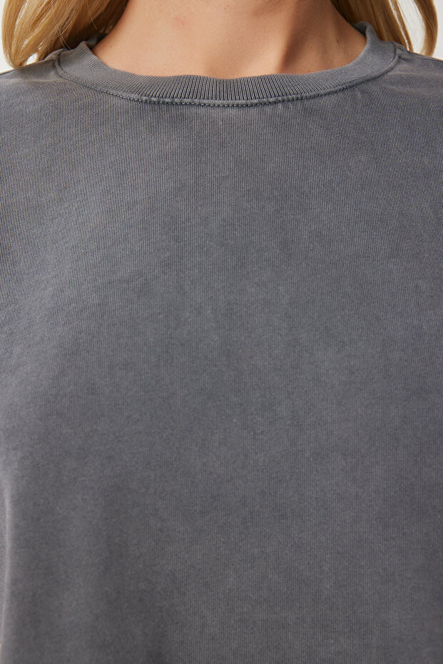 Damen-Trainingsanzug-Set aus Baumwolle mit geräuchertem, verblasstem Effekt BF00101 - 5