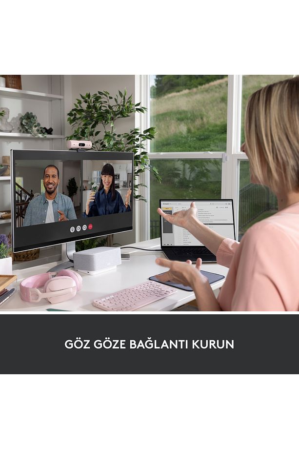 BRIO 500 Full HD 1080p Mikrofonlu Web Kamerası - Pembe - 11