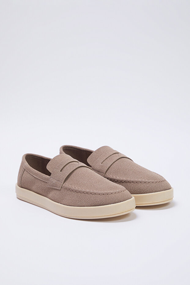 Vizon Süet Erkek Loafer Ayakkabı TAKSS25LA00019 - 3