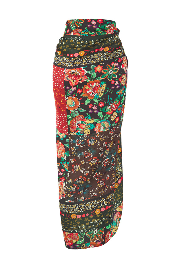 Etnik Desenli Dokuma Maxi Plaj Pareo TBESS23PR00005 - 6
