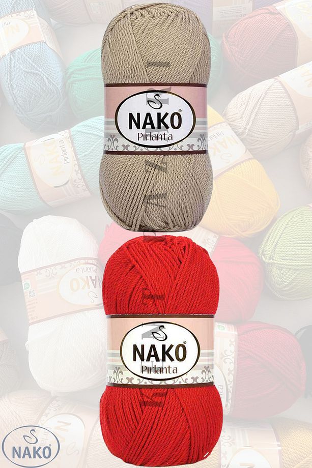 Nako Pırlanta El Örgü İpi Amigurumi İpi 10 Adet Karışık Renkler %100 Premium Mikro Akrilik 225 Metre - 5