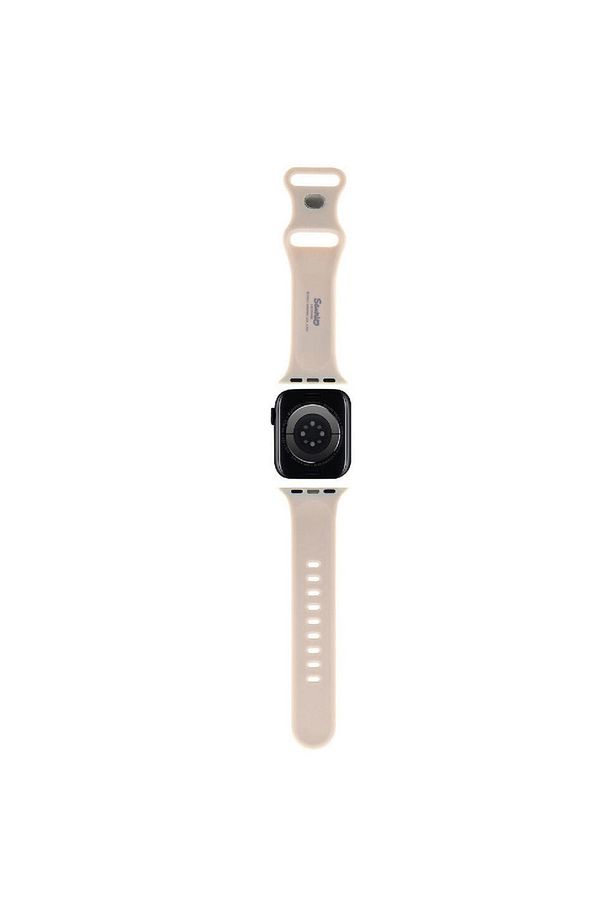 Apple Watch 38mm Uyumlu Lisanslı Yazı Logolu Fiyonk & Kitty Head Silikon Kordon - 4