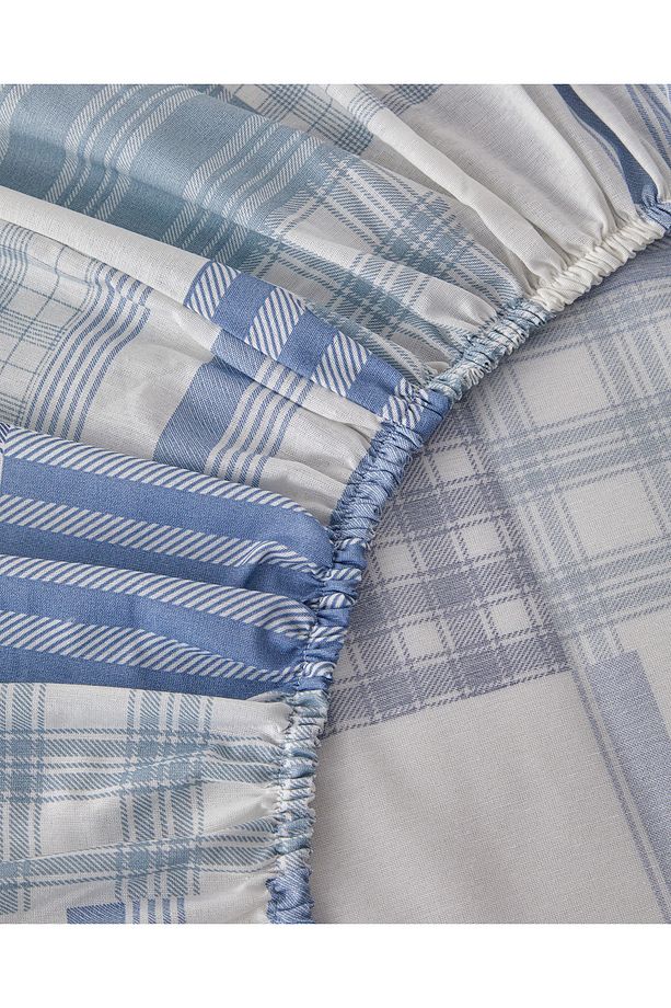 Modern Plaids Soft Tek Kişilik Pike Takımı 150x220 cm Mavi - 6