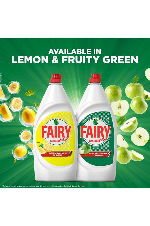 Max Plus Lemon Dishwashing Liquid with Bleach Alternative Power, 2x600ml - 6