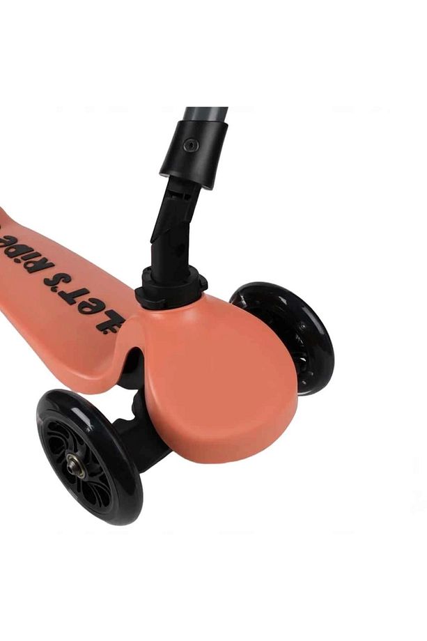 Nessiworld Let's Ride Two Işıklı Katlanabilir 3 Tekerlekli Scooter Somon - 5
