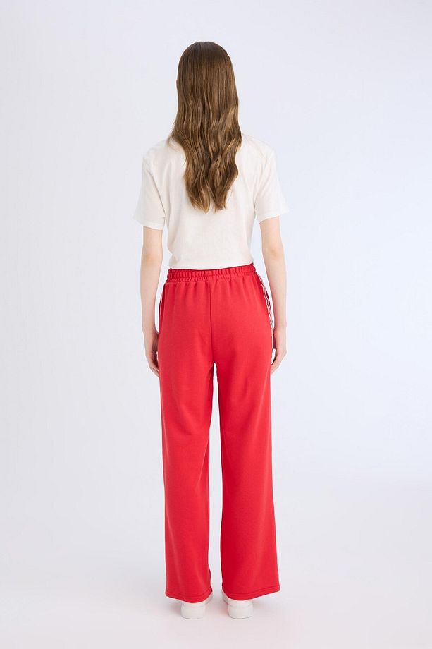 Coool Wide Leg Eşofman Altı Basic Düz Beli Lastikli Geniş Bol Paça E5374ax25sp - 8